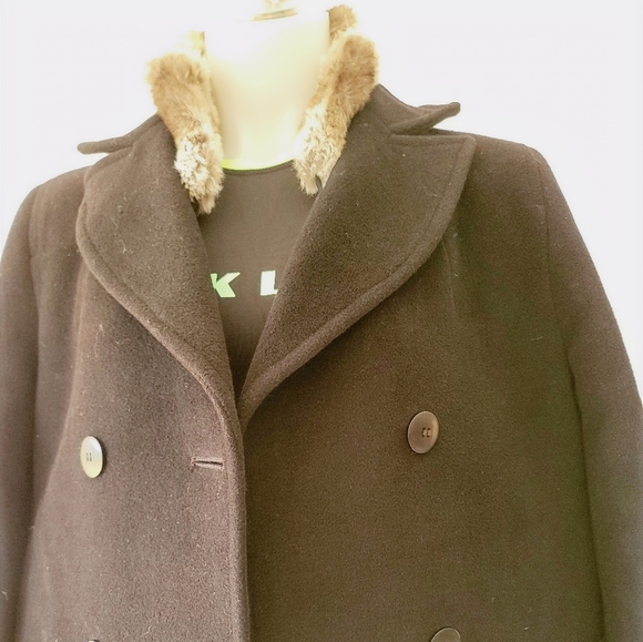 Hilary Radley Women's Wool Angora Blend Pea Coat Size 8 - Picture 2 of 16
